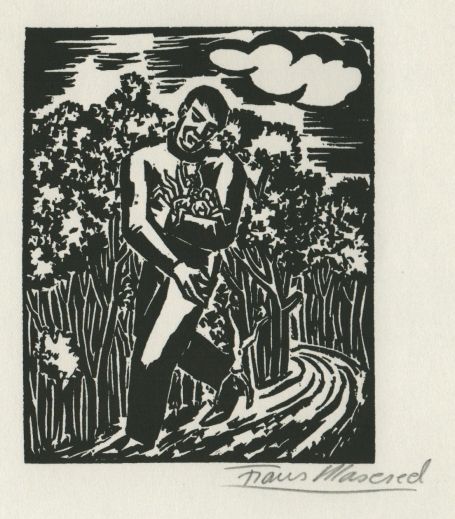 Woodcut by Belgian artist Frans Masereel from the work l'oeuvre from 1928