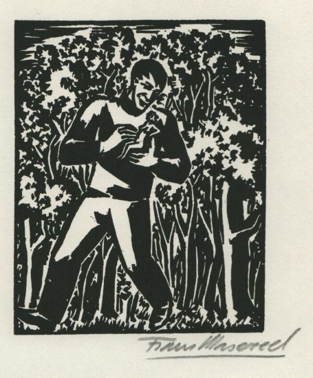 Woodcut by Belgian artist Frans Masereel from the work l'oeuvre from 1928