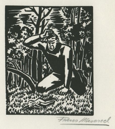 Woodcut van de Belgische kunstenaar Frans Masereel uit L'oeuvre kopen