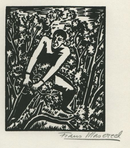 Woodcut van de Belgische kunstenaar Frans Masereel uit L'oeuvre kopen