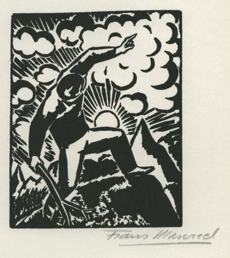Woodcut van de Belgische kunstenaar Frans Masereel uit L'oeuvre kopen