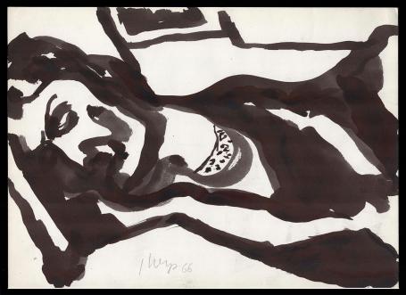 Penseeltekening, Al slapend 1966