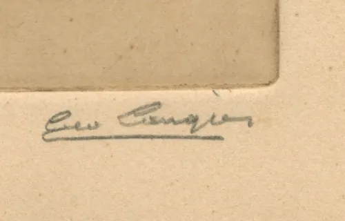 Buy an etching, a naked woman by the Ghent artist Geo Langie