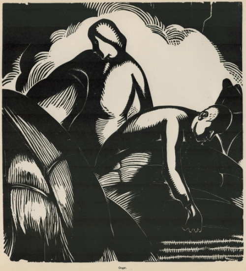 Linosnede van Jan Frans Cantré uit 1932